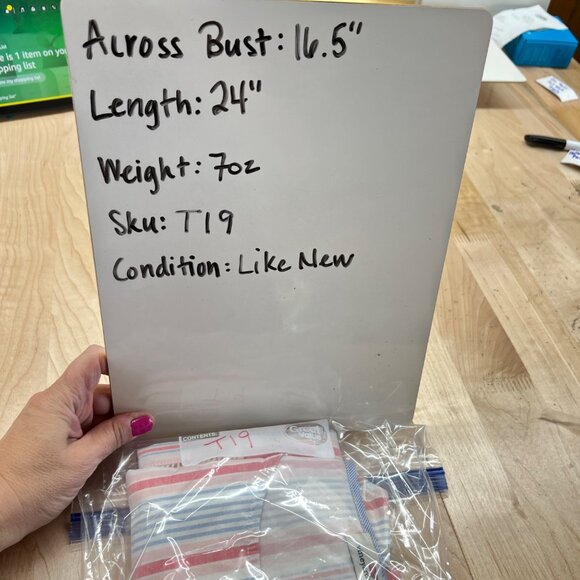 Vineyard Vines Abacos Stripe Tassel Sleeveless Top Pink Blue White Size 4 - Picture 13 of 13